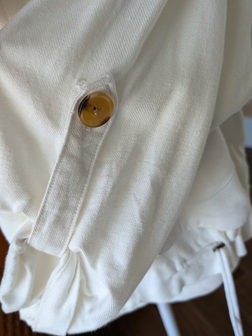 BlankNYC Cream Women's Lightweight Button-Front Utility Jacket XS - Picture 6 of 12